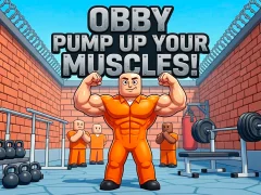 Гульня Obby Pump Up Your Muscles! онлайн