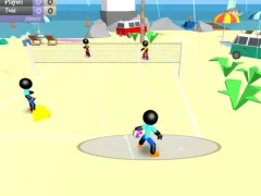Гульня Stickman Beach Volleyball онлайн