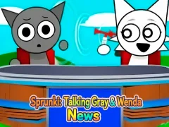 Гульня Sprunki: Talking Gray & Wenda News онлайн