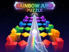 Гульня Rainbow Jump Puzzle онлайн