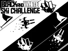 Гульня Black and White Ski Challenge онлайн