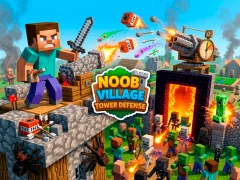 Гульня Noob Village Tower Defense онлайн