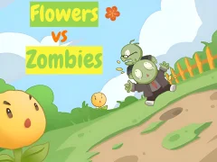 Гульня Flowers vs Zombies онлайн