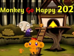 Гульня Monkey Go Happy Stage 202 онлайн