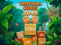 Гульня Tropical Cubes 2048 онлайн