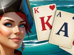 Гульня Solitaire Klondike Treasure Island онлайн