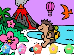 Гульня Color By Code Volcano Hedgehog онлайн