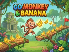 Гульня Go monkey & Banana онлайн