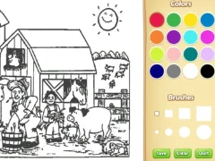 Гульня Farm Coloring Book For Kids онлайн
