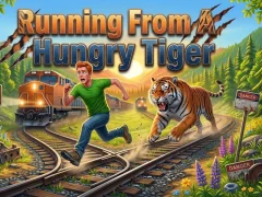 Гульня Running From A Hungry Tiger онлайн