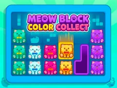 Гульня Meow Block: Color Collect онлайн