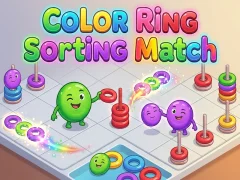Гульня Color Ring Sorting Match онлайн
