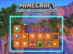 Гульня Minecraft Card Matching Puzzle онлайн