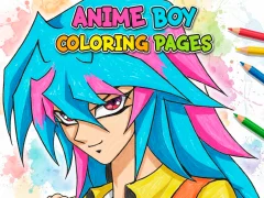 Гульня Anime Boy Coloring Pages онлайн