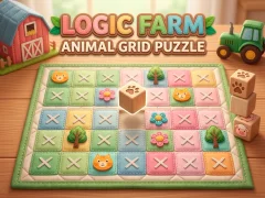 Гульня Logic Farm: Animal Grid Puzzle онлайн