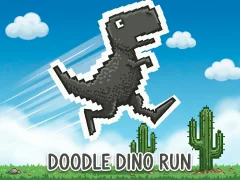 Гульня Doodle Dino Run онлайн