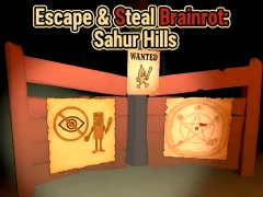 Гульня Escape & Steal Brainrot: Sahur Hills онлайн