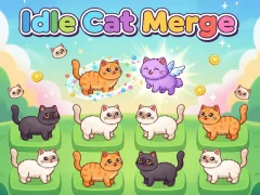 Гульня Idlle Cat Merge онлайн
