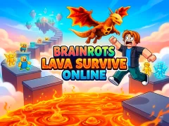 Гульня Brainrots Lava Survive Online онлайн