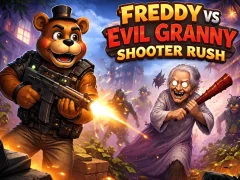 Гульня Freddy vs Evil Granny Shooter Rush онлайн