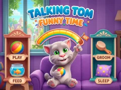 Гульня Talking Tom Funny Time онлайн