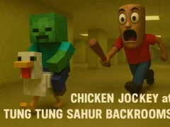 Гульня Chicken Jockey at Tung Tung Sahur Backrooms онлайн