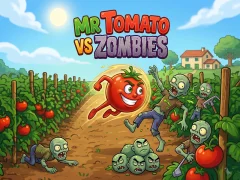 Гульня Mr Tomato VS Zombies онлайн