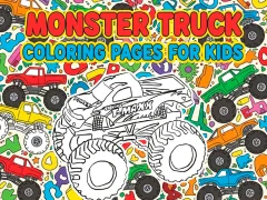 Гульня Monster Truck Coloring Pages For Kids онлайн
