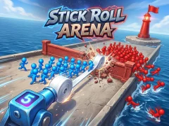 Гульня Stick Roll Arena онлайн