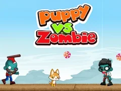 Гульня Puppy vs Zombie онлайн