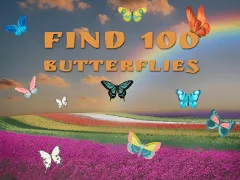 Гульня Find 100 butterflies онлайн