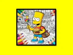 Гульня Back To School Simpsons Coloring Book онлайн