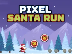 Гульня Pixel Santa Run онлайн
