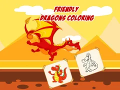 Гульня Friendly Dragons Coloring онлайн