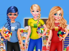 Гульня BFF Princess Vote For  FIFA 2018 Quarter Finals онлайн