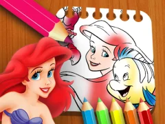 Гульня The Little Mermaid Coloring Book онлайн