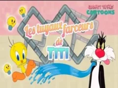 Гульня Looney Tunes Cartoons Les tuyaux farceurs de Titi онлайн