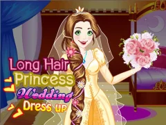 Гульня Long Hair Princess Wedding Dress up онлайн