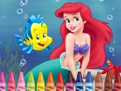 Гульня 4GameGround Little Mermaid Coloring онлайн