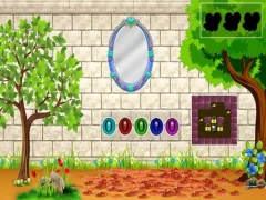 Гульня White Brick Backyard Escape онлайн