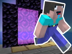 Гульня Noob Steve Parkour онлайн