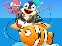 Гульня Baby Penguin Fishing онлайн
