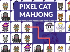 Гульня Pixel cat mahjong онлайн