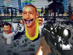 Гульня Sniper Survival Skibidi Toilet онлайн
