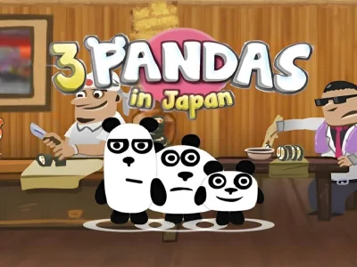 Гульня 3 Pandas In Japan HTML5 онлайн