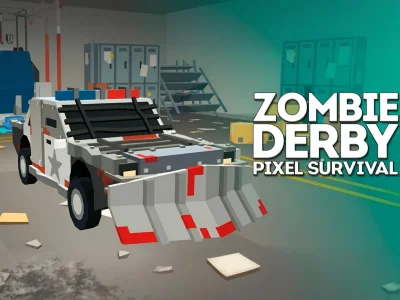 Гульня Zombie Derby Pixel Survival онлайн