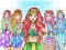 Гульня Girl Coloring Dress Up Games онлайн
