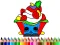 Гульня Back To School: Cake Coloring Book онлайн