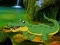 Гульня Crocodile Waterfalls Forest Escape онлайн
