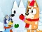 Гульня Jigsaw Puzzle: Bluey Christmas Snowman онлайн